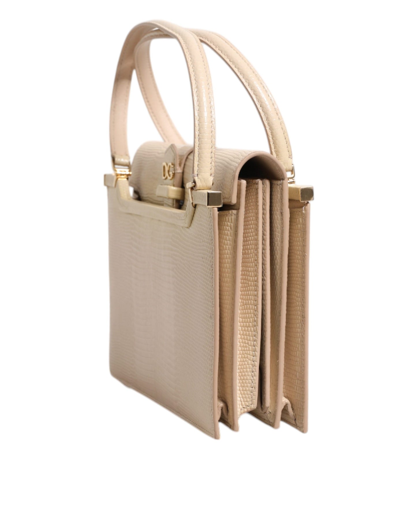 Beige Leather Ingrid Top Handle Shoulder Bag