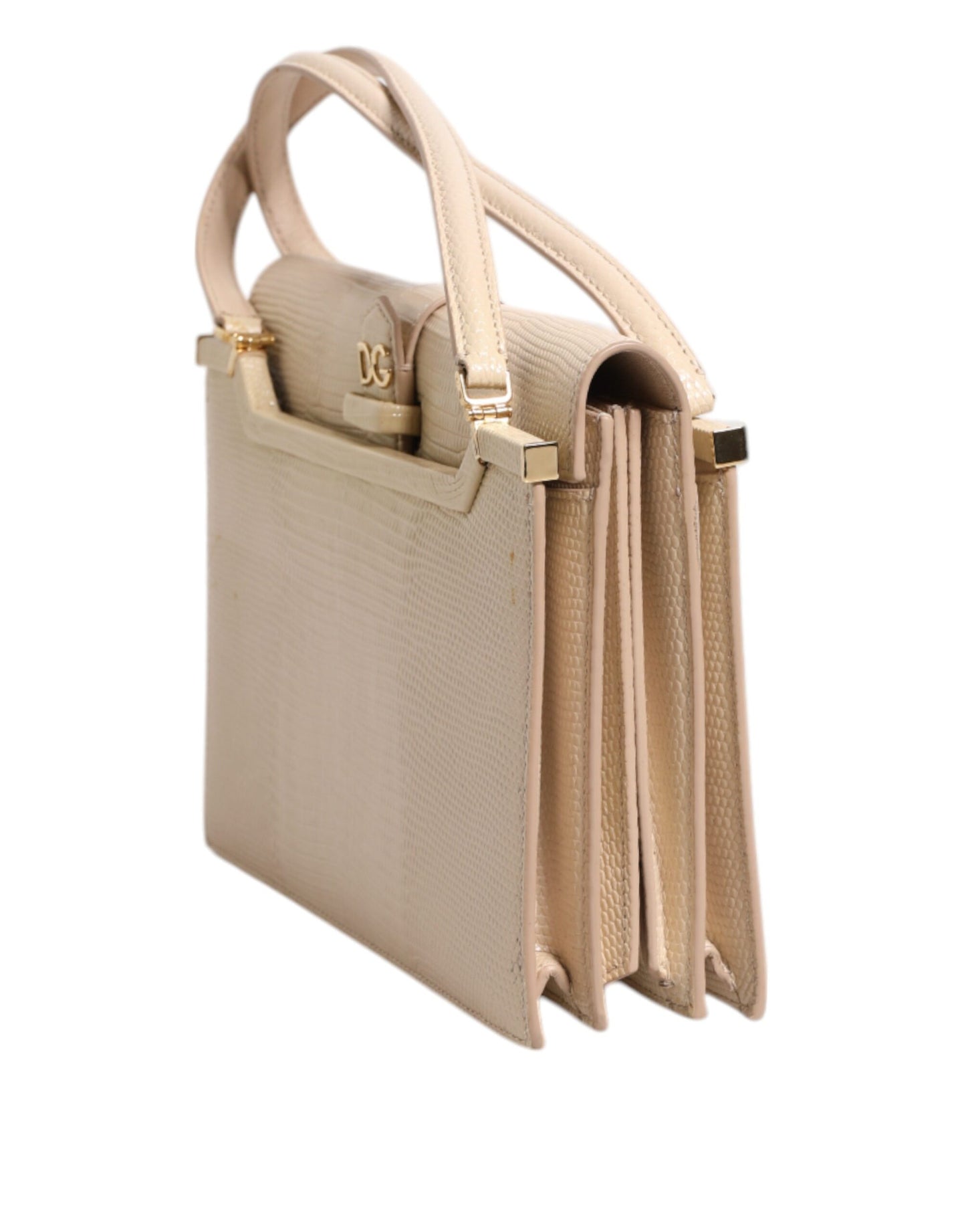 Beige Leather Ingrid Top Handle Shoulder Bag