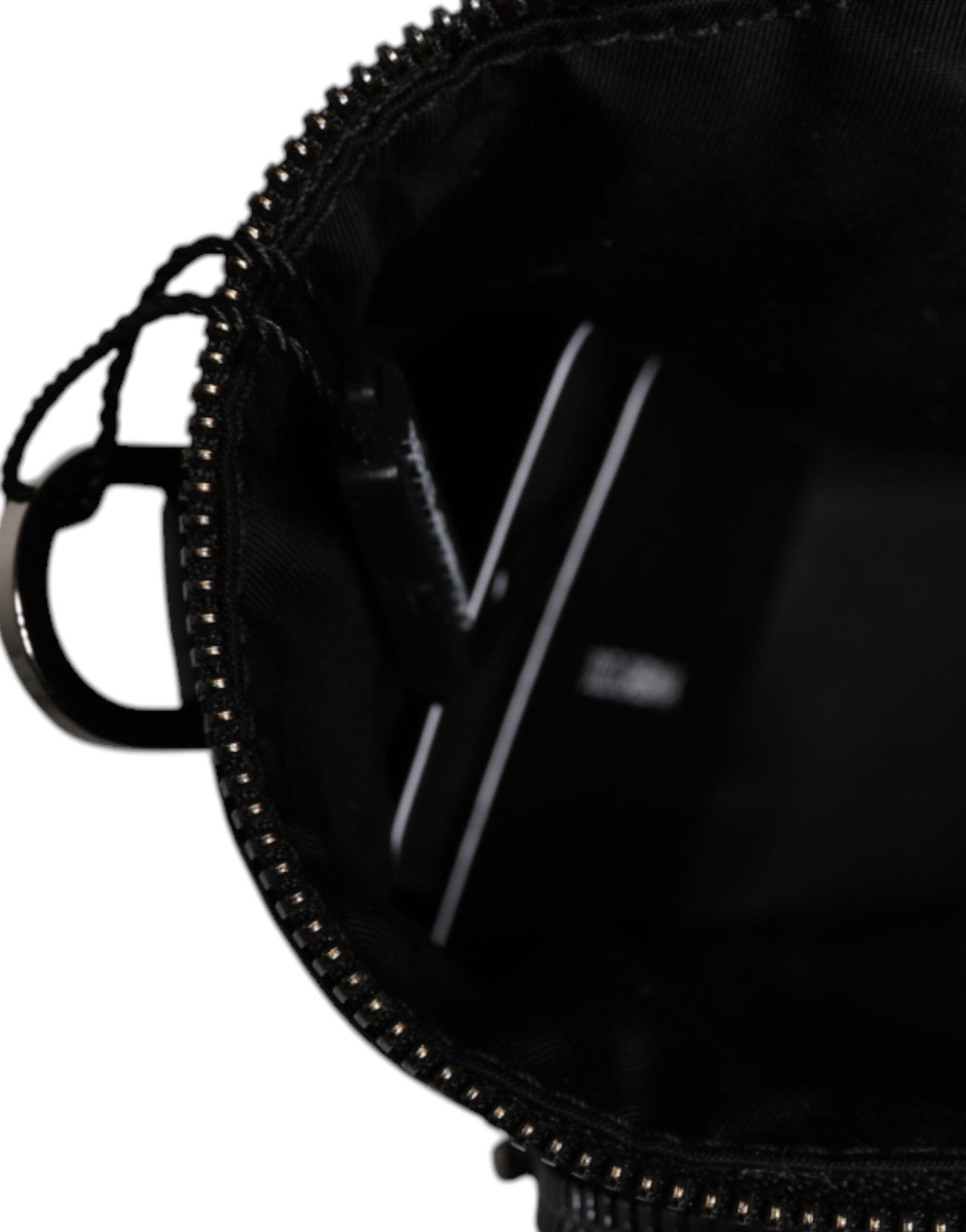 Black Leather Logo Purse Crossbody Camera Bag