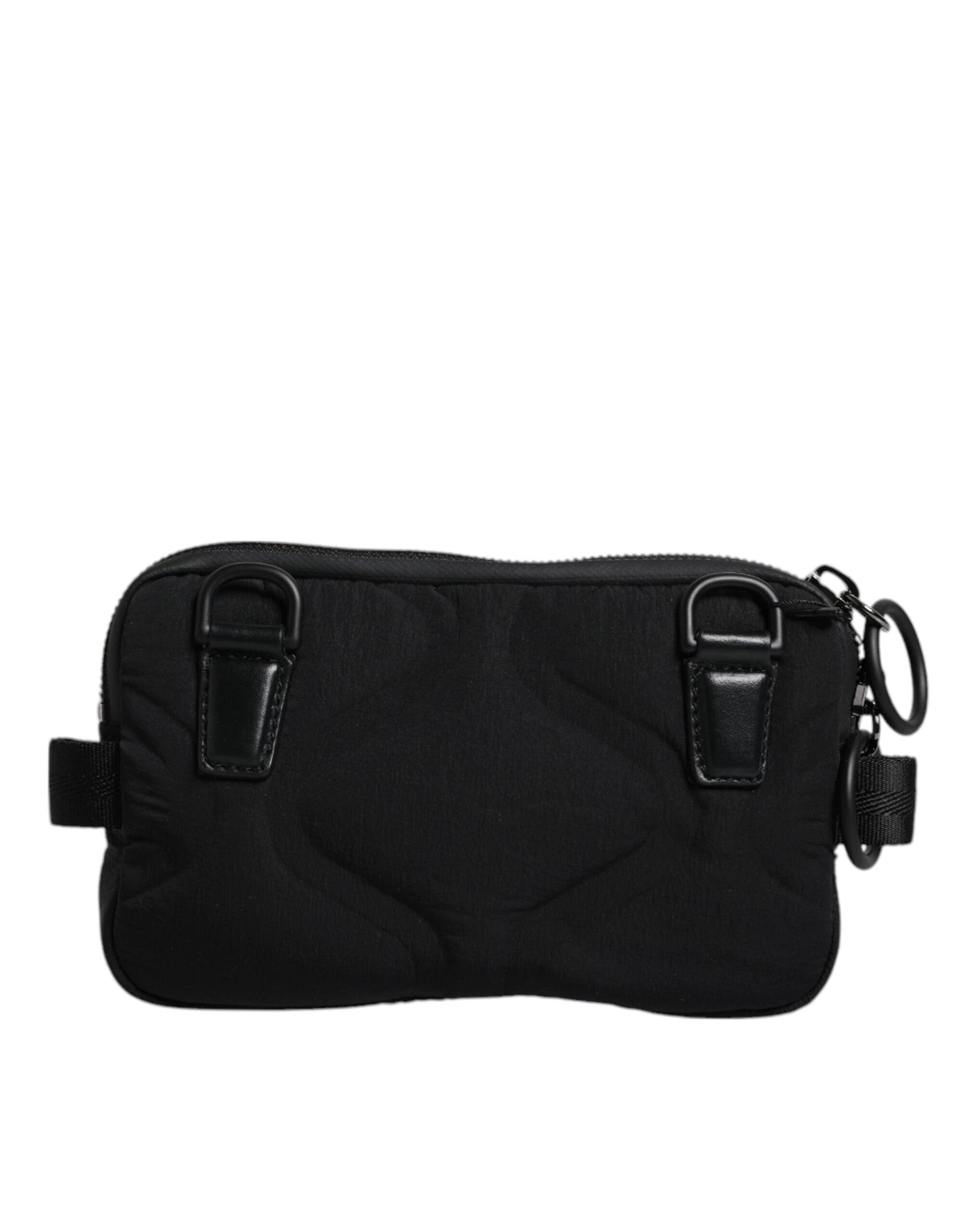 Black Nylon Logo Purse Crossbody Sling Bag