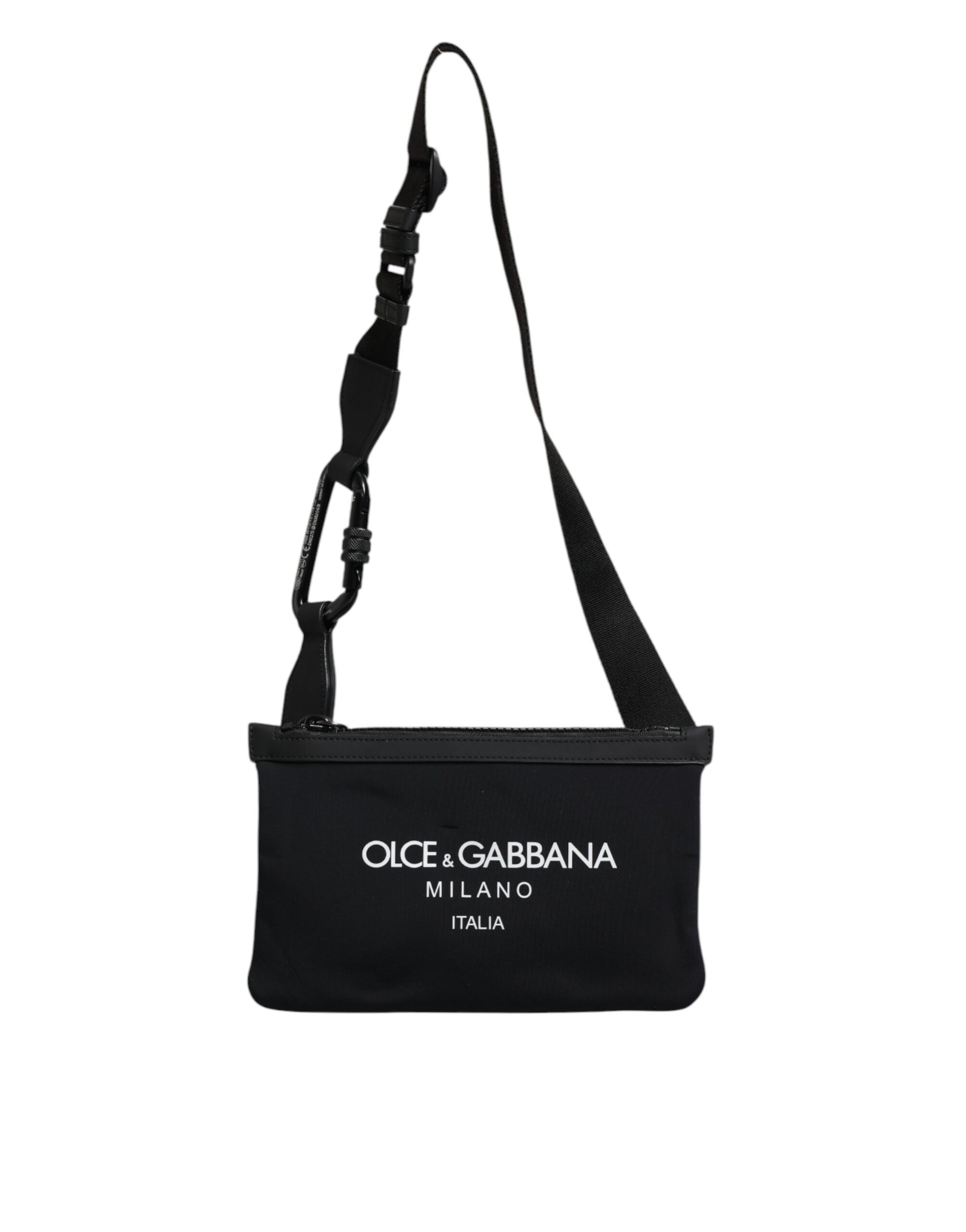 Black Nylon Logo Purse Crossbody Sling Bag