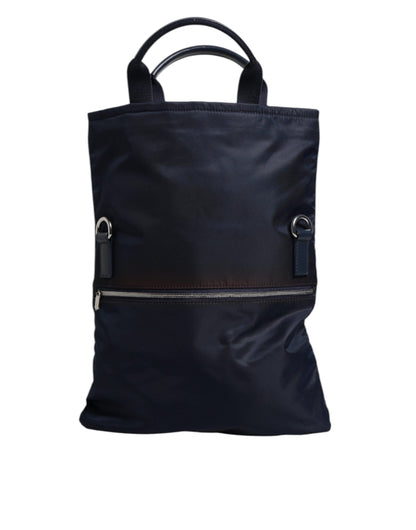 Dark Blue Nylon Shoulder Baby Tote Diaper Bag