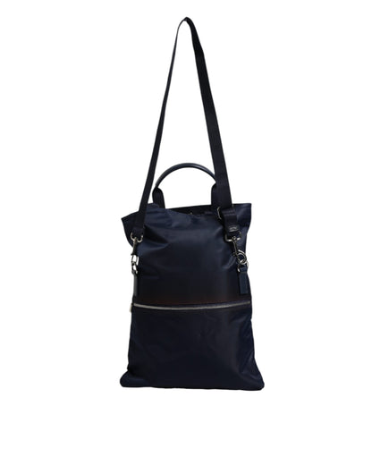 Dark Blue Nylon Shoulder Baby Tote Diaper Bag