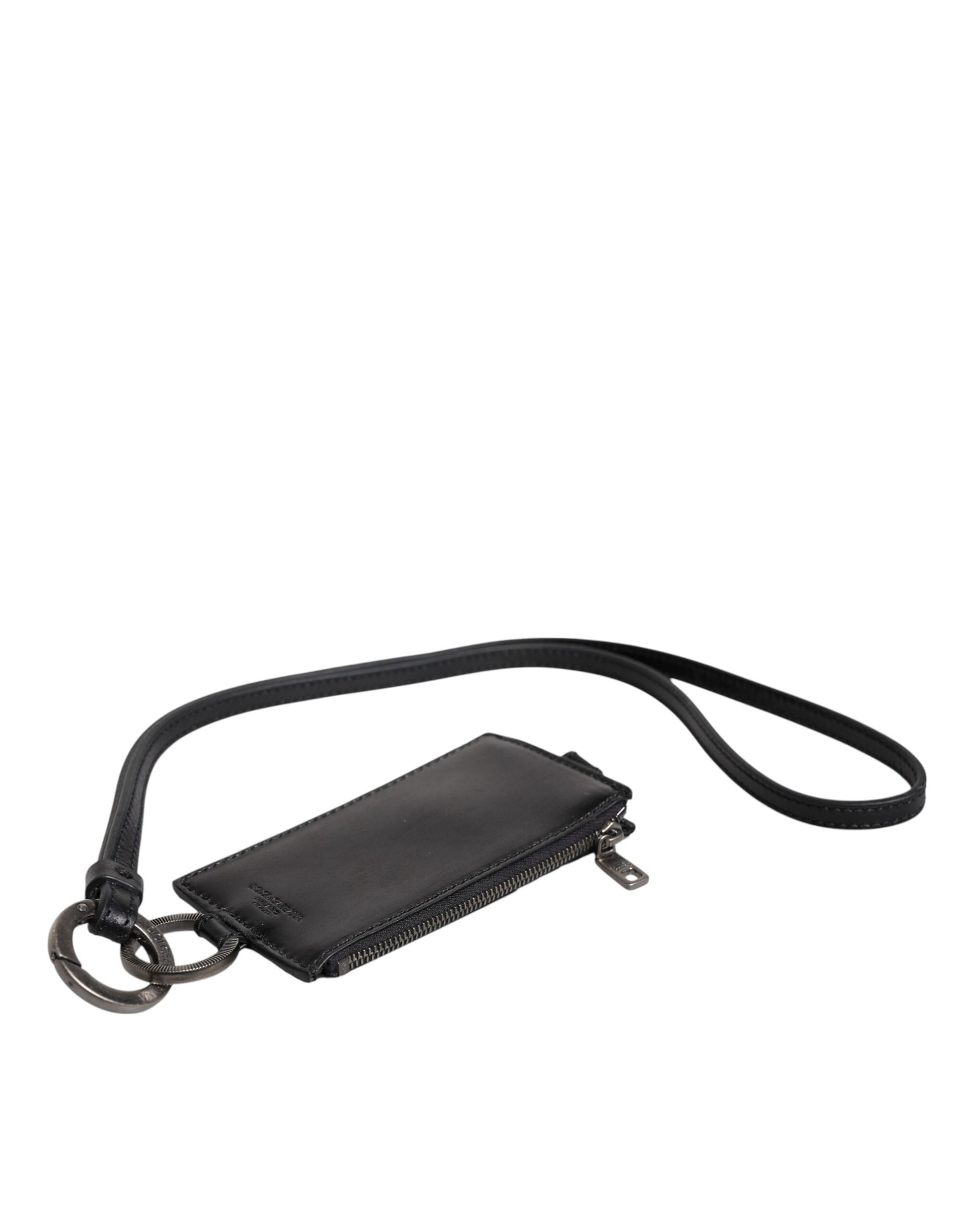 Black Horse Leather Lanyard Logo Card Holder Wallet