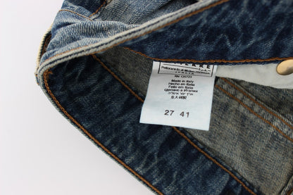 Schlanker Flair-Bein-Jeansstoff mit niedriger Taille