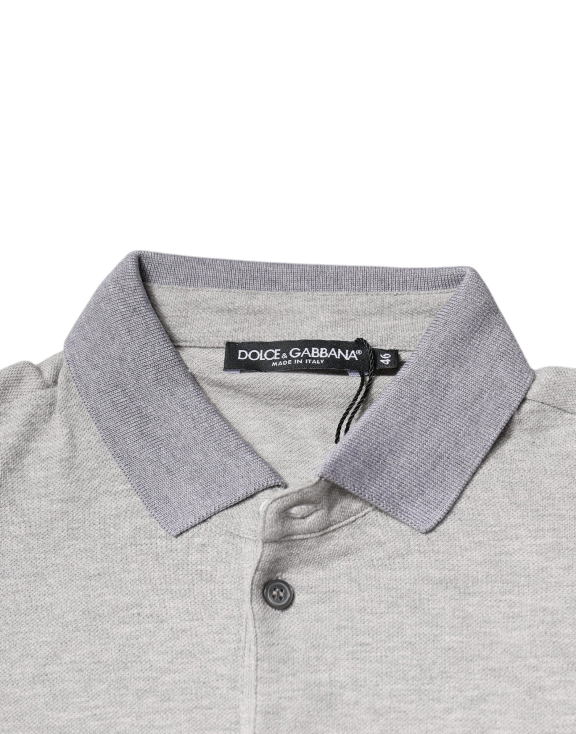 Gray Collared Short Sleeves Men Polo T-shirt