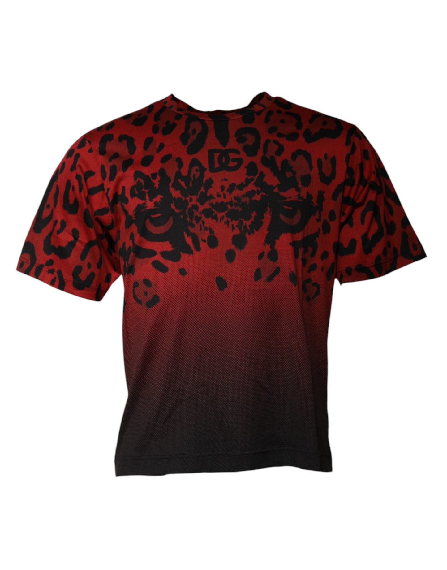 Red Leopard Cotton Short Sleeves T-shirt