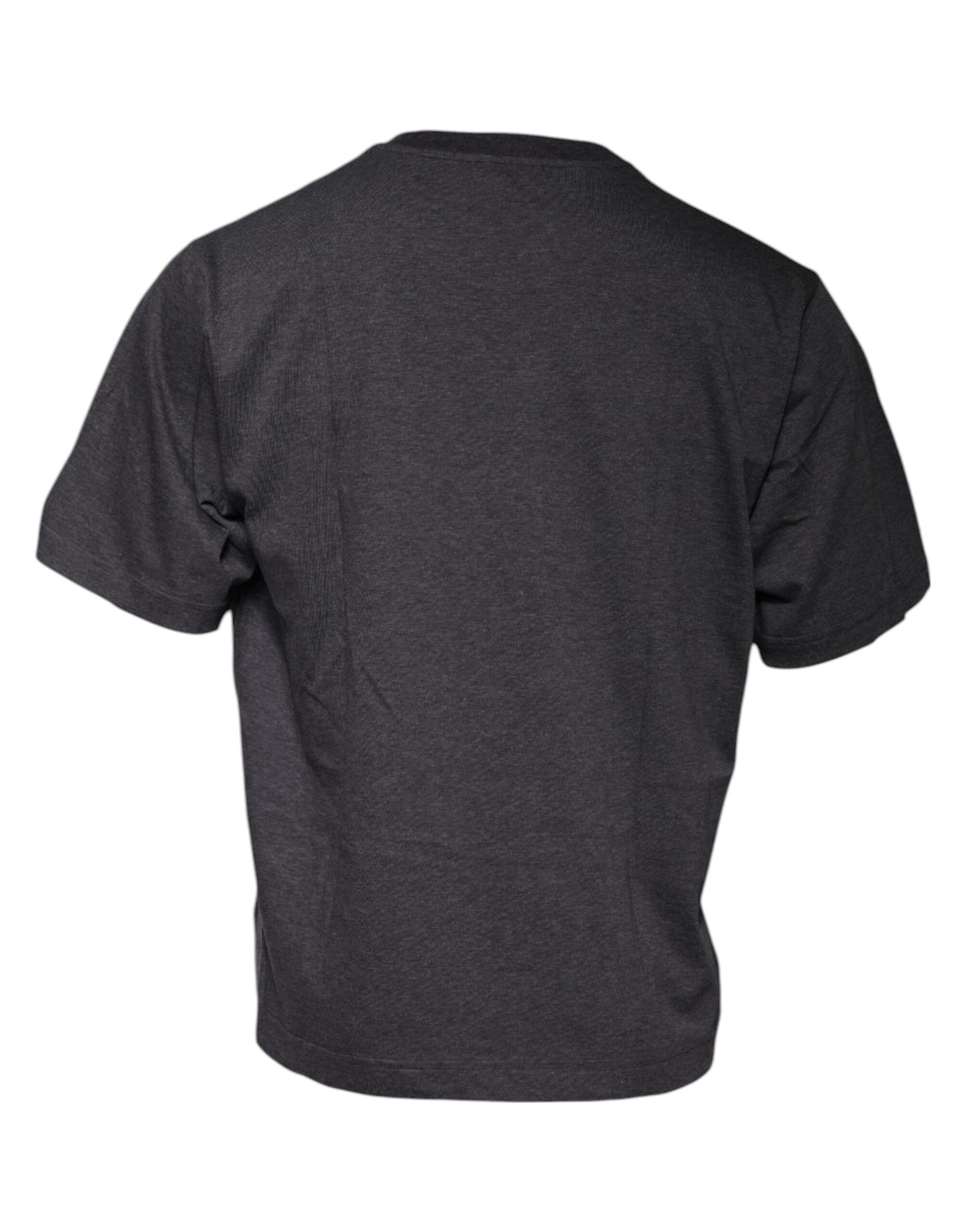 Dark Gray Crew Neck Short Sleeves T-shirt