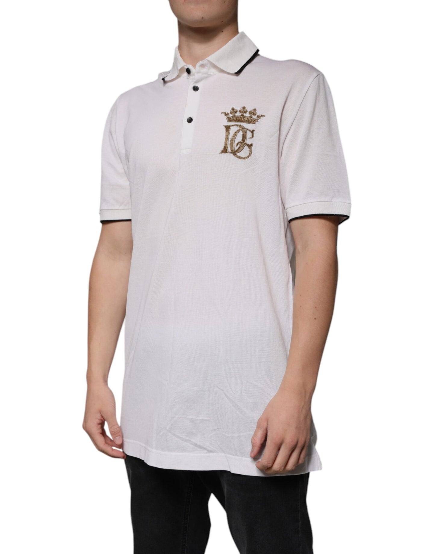 White Collared Short Sleeves Polo T-shirt