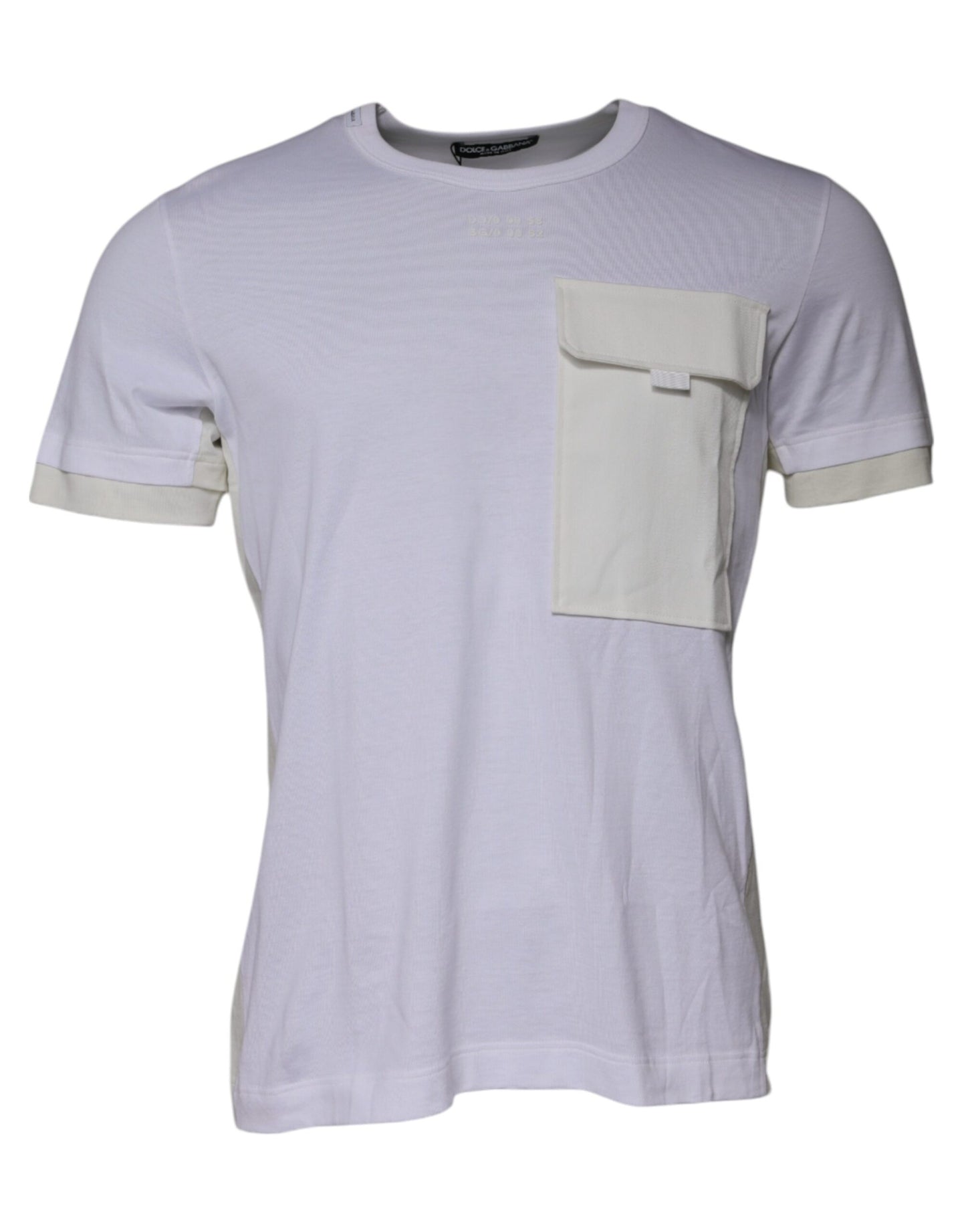 White Cotton Crew Neck Short Sleeves T-shirt