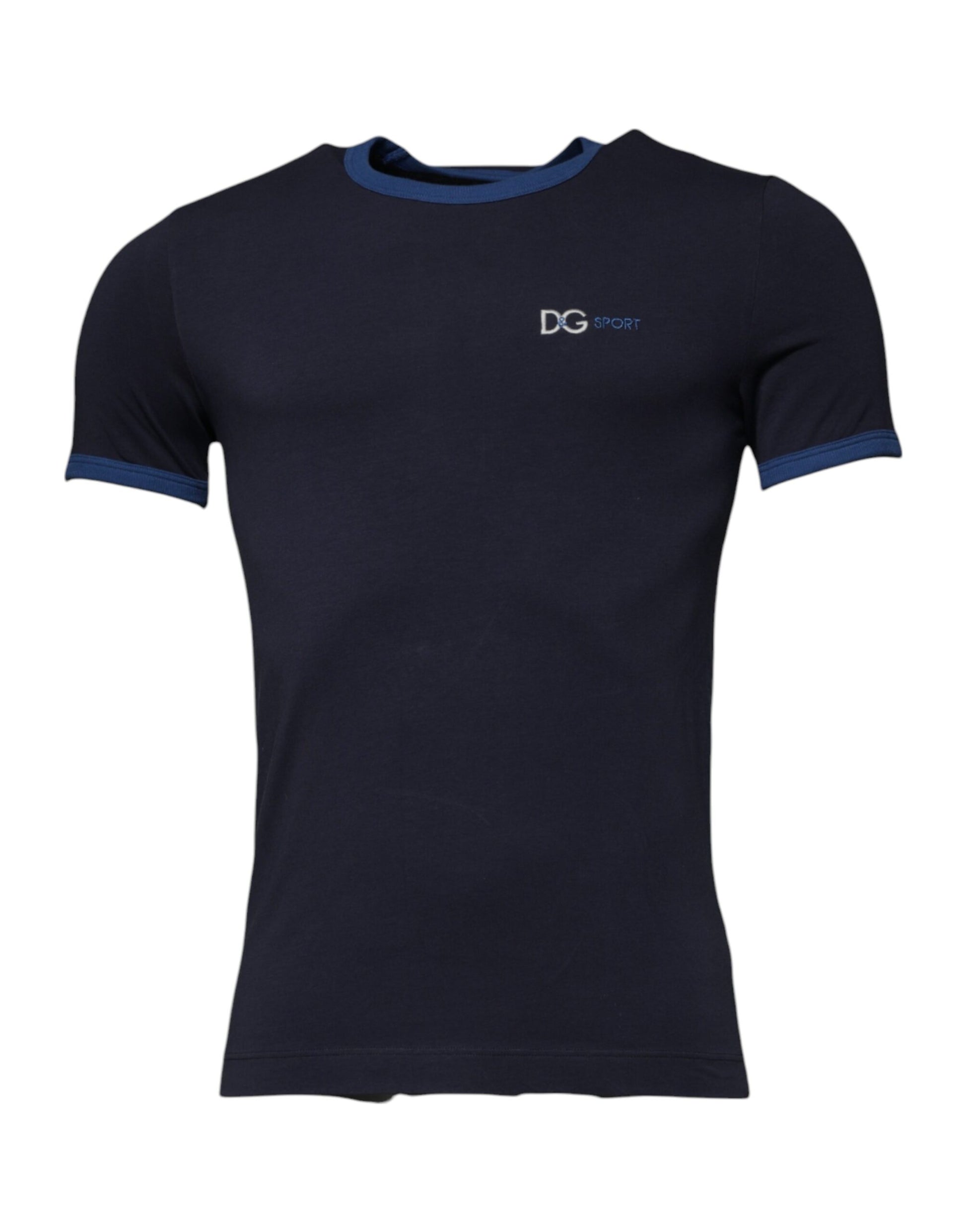 Blue Cotton Stretch Crewneck Underwear T-shirt