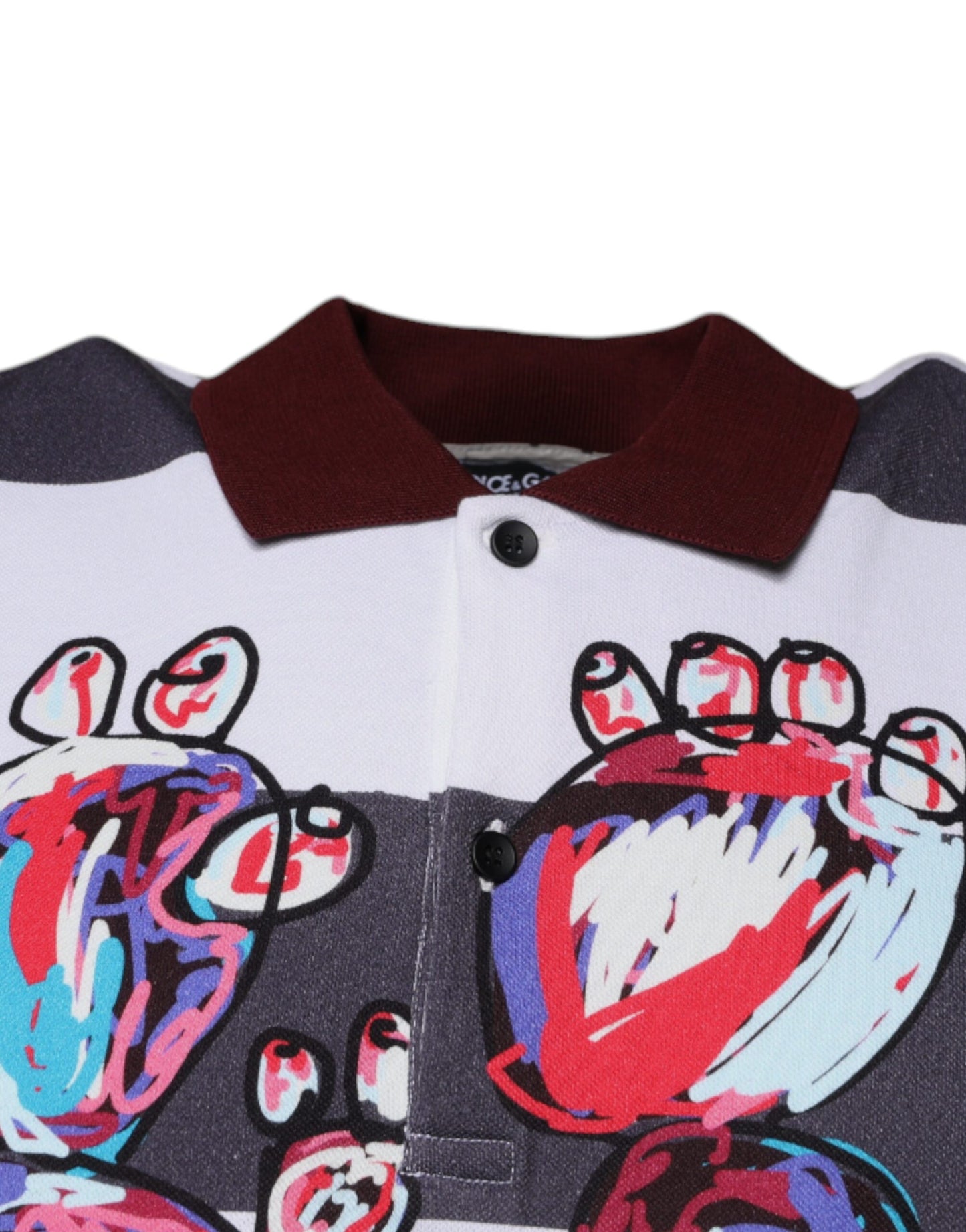 Multicolor Graphic Collared Polo T-shirt