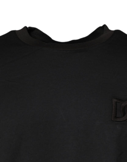 Black Logo Crew Neck Short Sleeves T-shirt