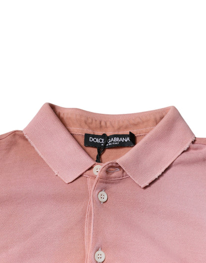 Pink Crown Collared Short Sleeve Polo T-shirt