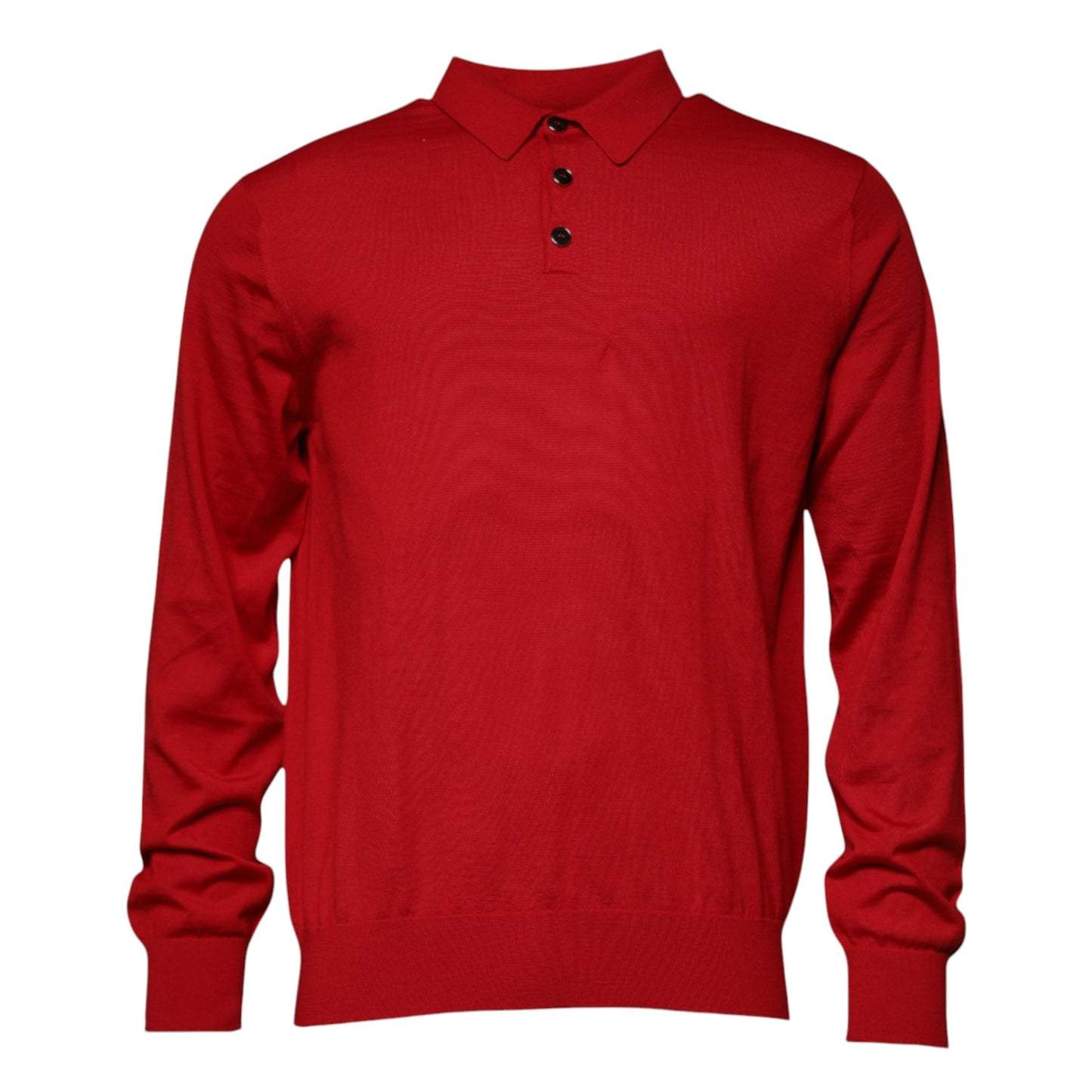 Red Cashmere Collared Pullover Sweater