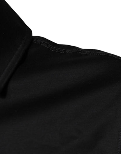 Black DG Collared Short Sleeves Polo T-shirt