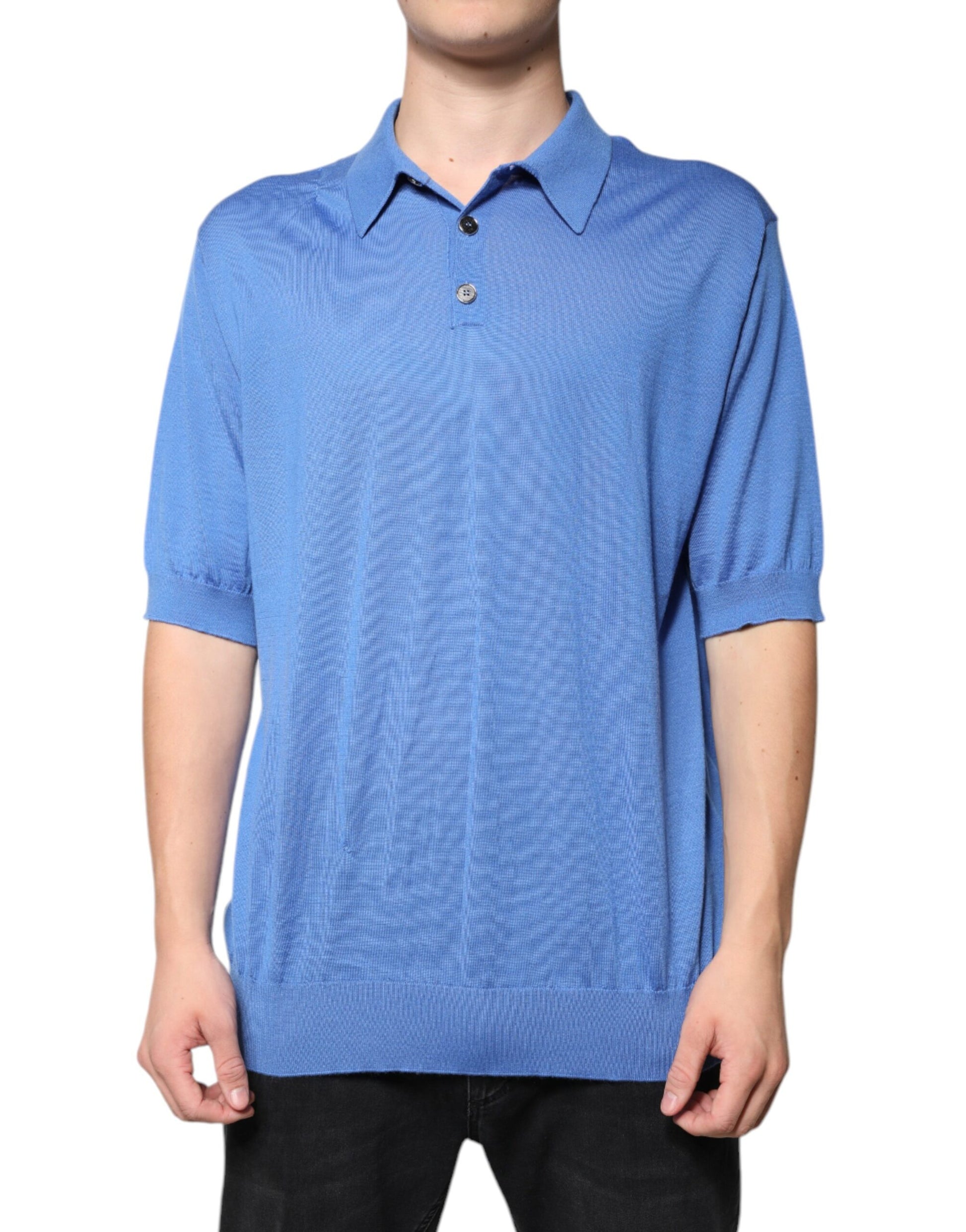 Blue Collared Short Sleeves Polo T-shirt