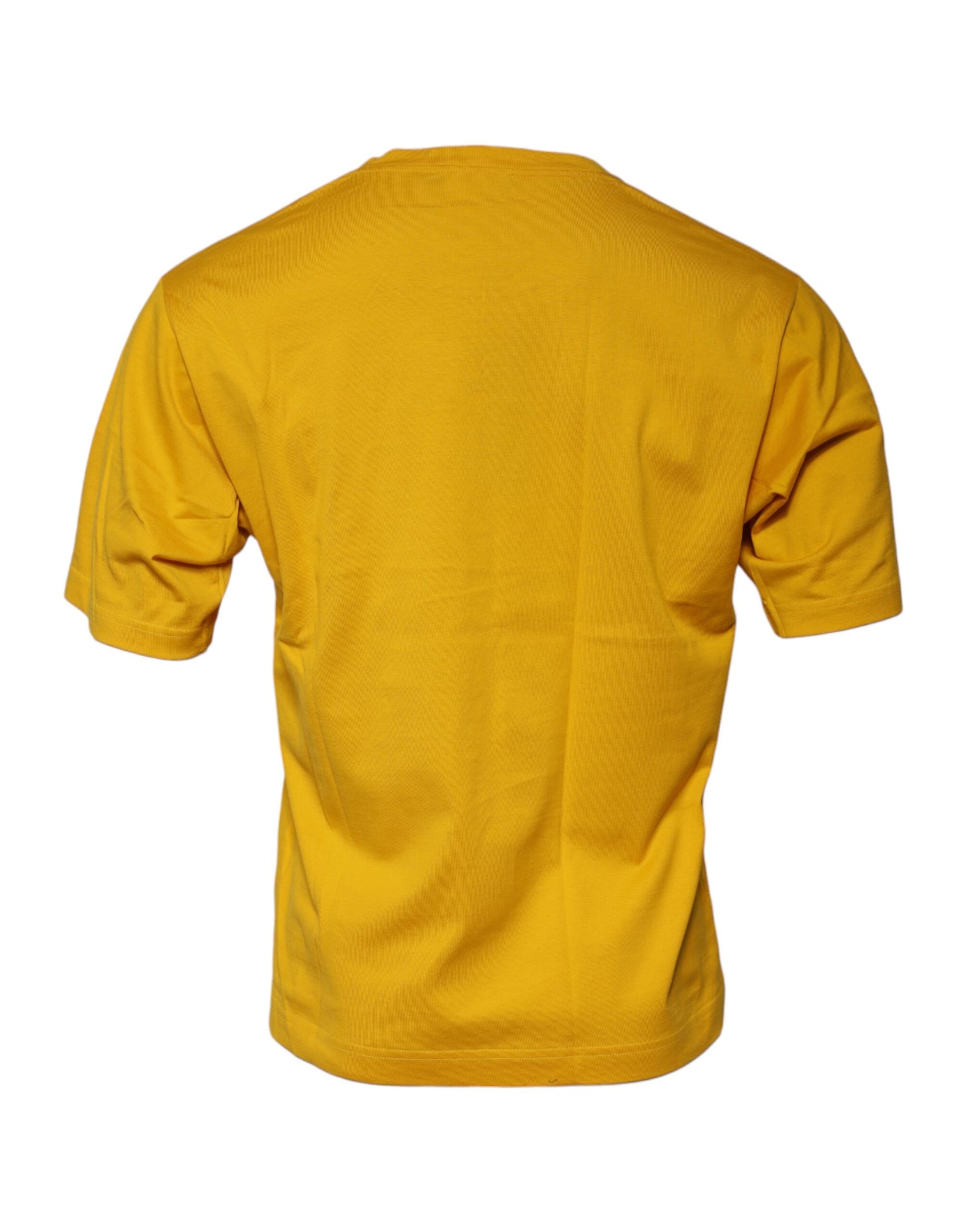 Dark Yellow Logo Crew Neck Short Sleeves T-shirt