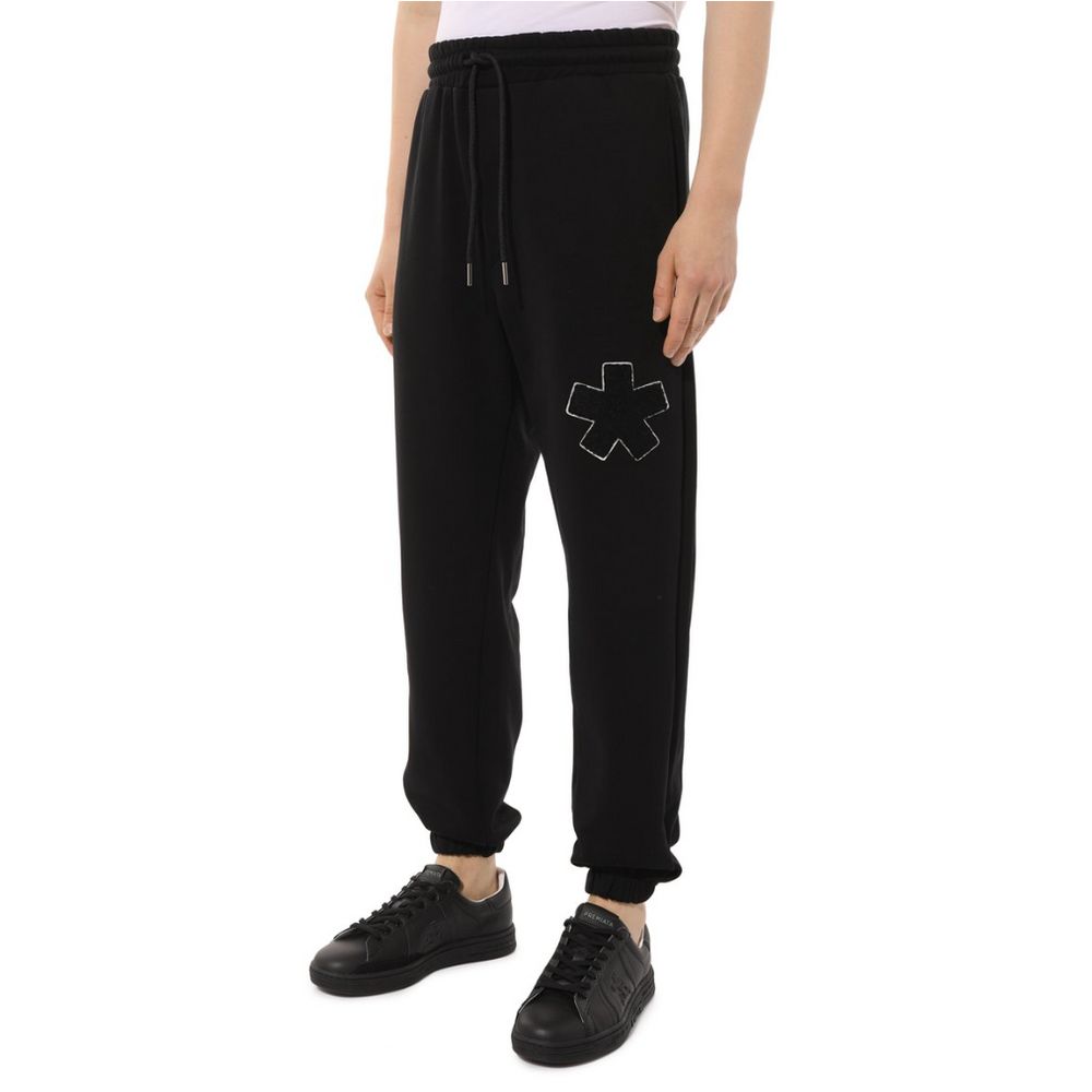 Black Cotton Jeans & Pant