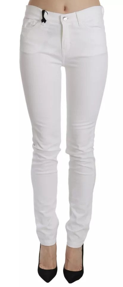 White Crystal Embellished Skinny Jeans