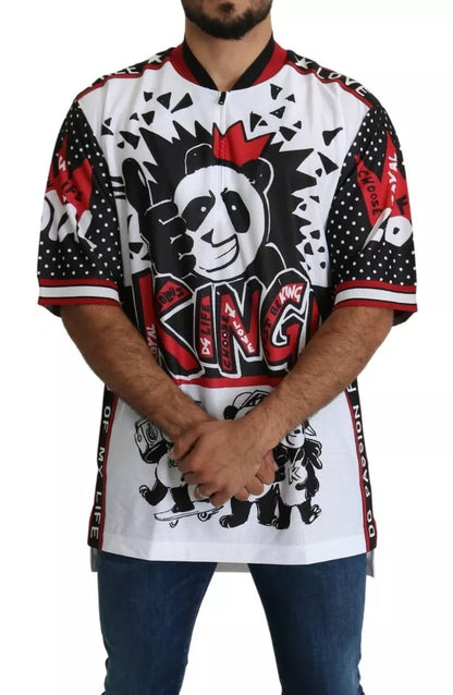 White King Panda Polyester T-shirt Top