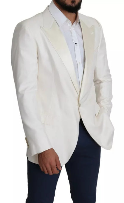 White Silk Single Breasted SARTORIA Blazer