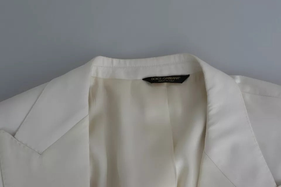 White Silk Single Breasted SARTORIA Blazer