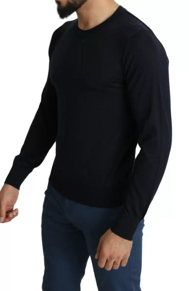 Black Cashmere Crew Neck Sweatshirt Sweater