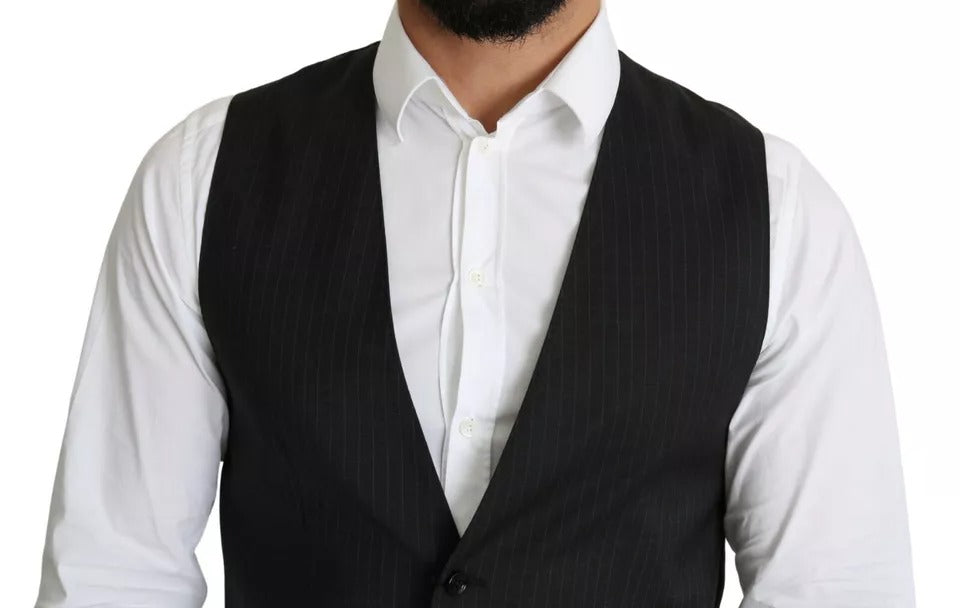 Black Men Formal STAFF Dress Waistcoat Vest