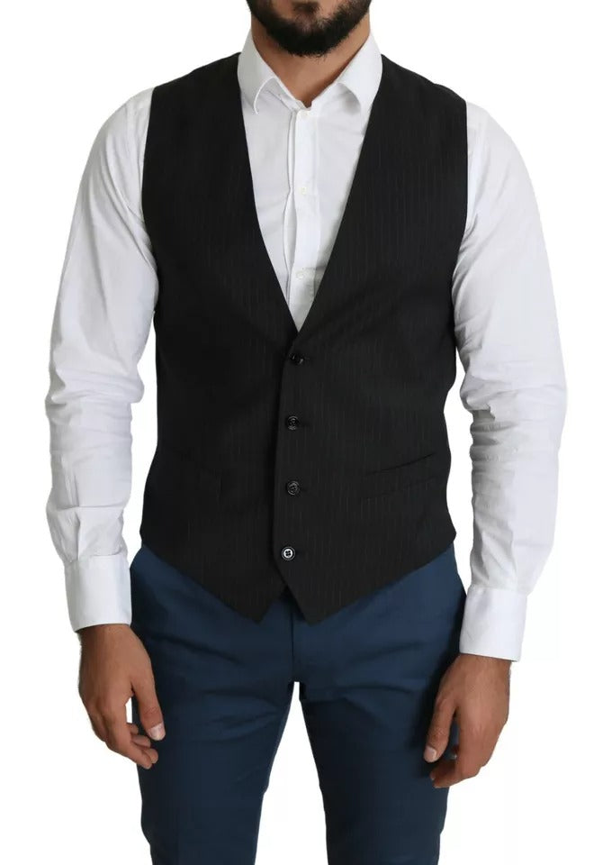 Black Men Formal STAFF Dress Waistcoat Vest