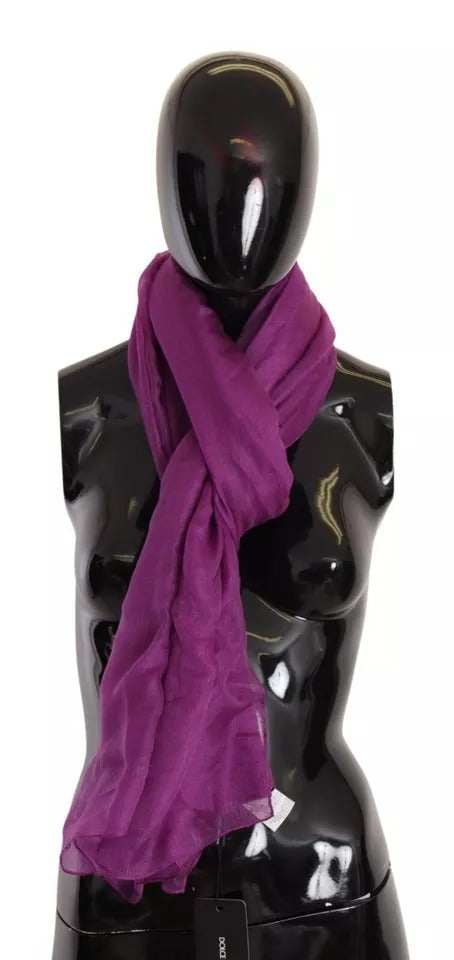 Purple Solid Cashmere Silk Shawl Wrap Scarf