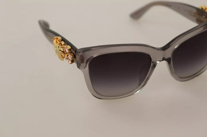 Clear Embellished Crystal Acetate Sunglasses DG 4247-B-F