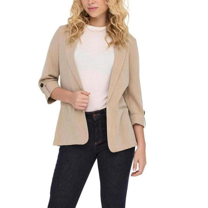 Beige Viscose Suits & Blazer