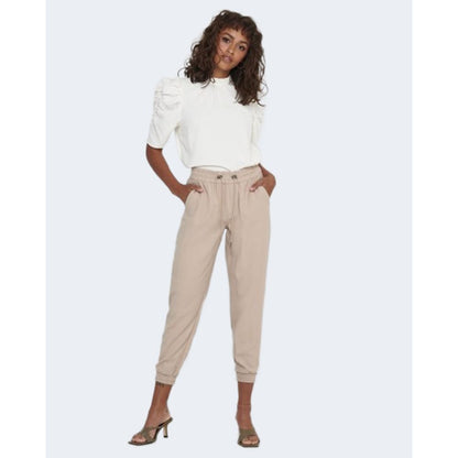 Beige Viscose Jeans & Pant