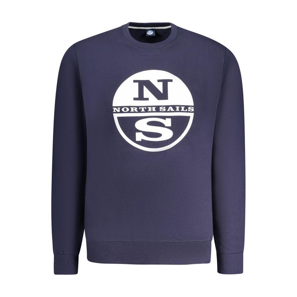 Blue Cotton Men Sweater