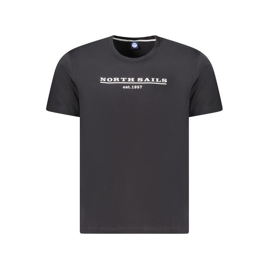 Black Cotton Men T-Shirt