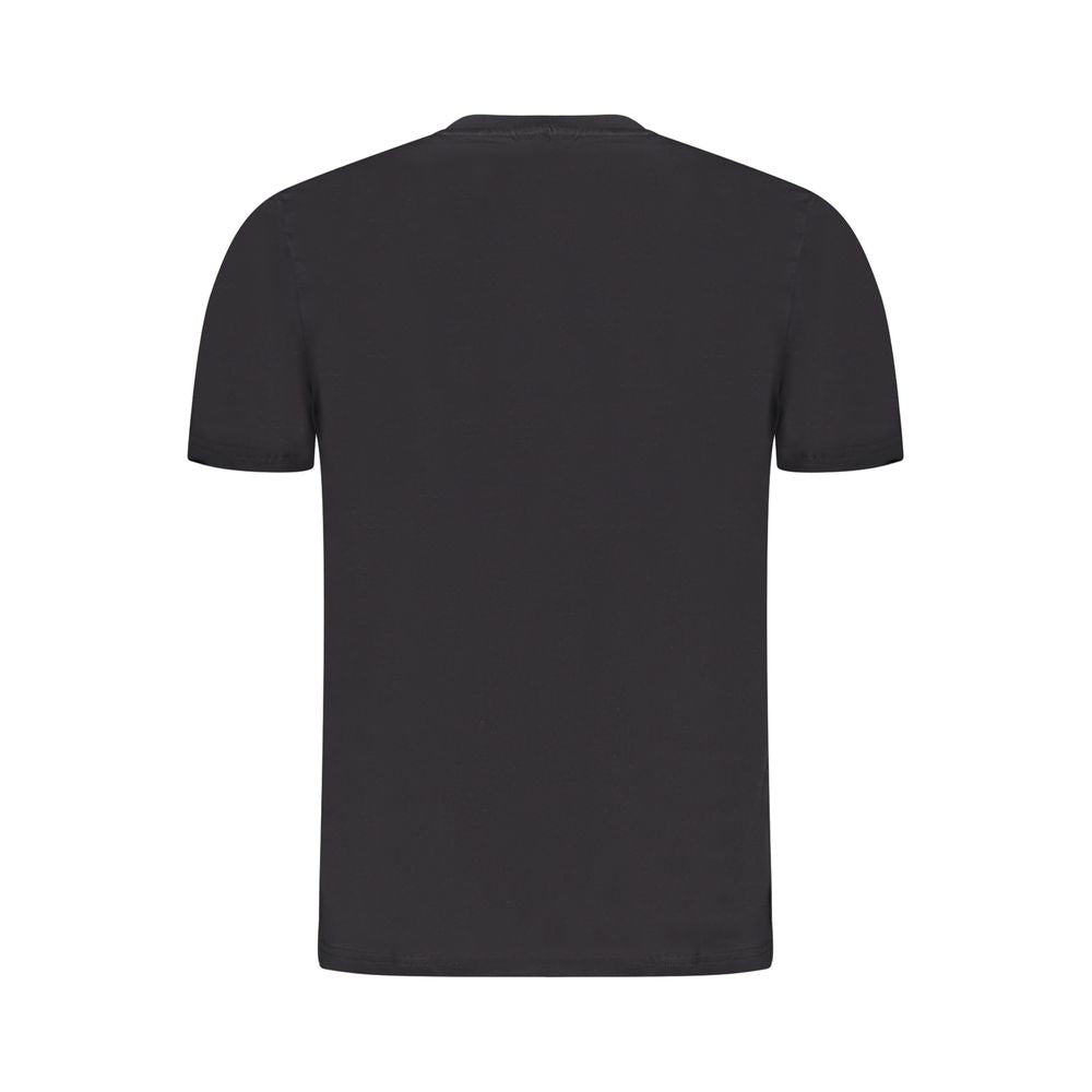 Black Cotton Men T-Shirt