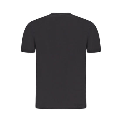 Black Cotton Men T-Shirt