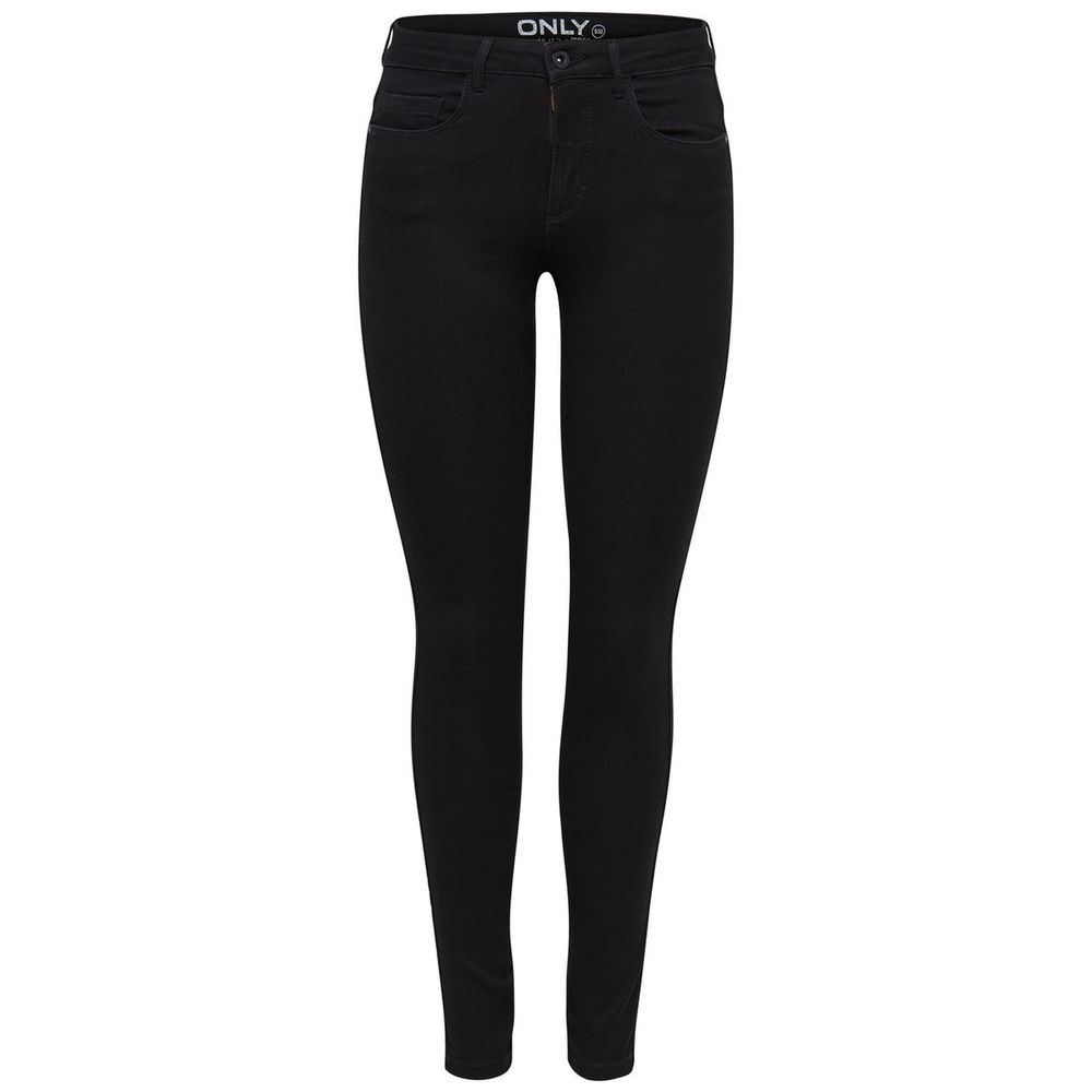 Black Cotton Jeans & Pant