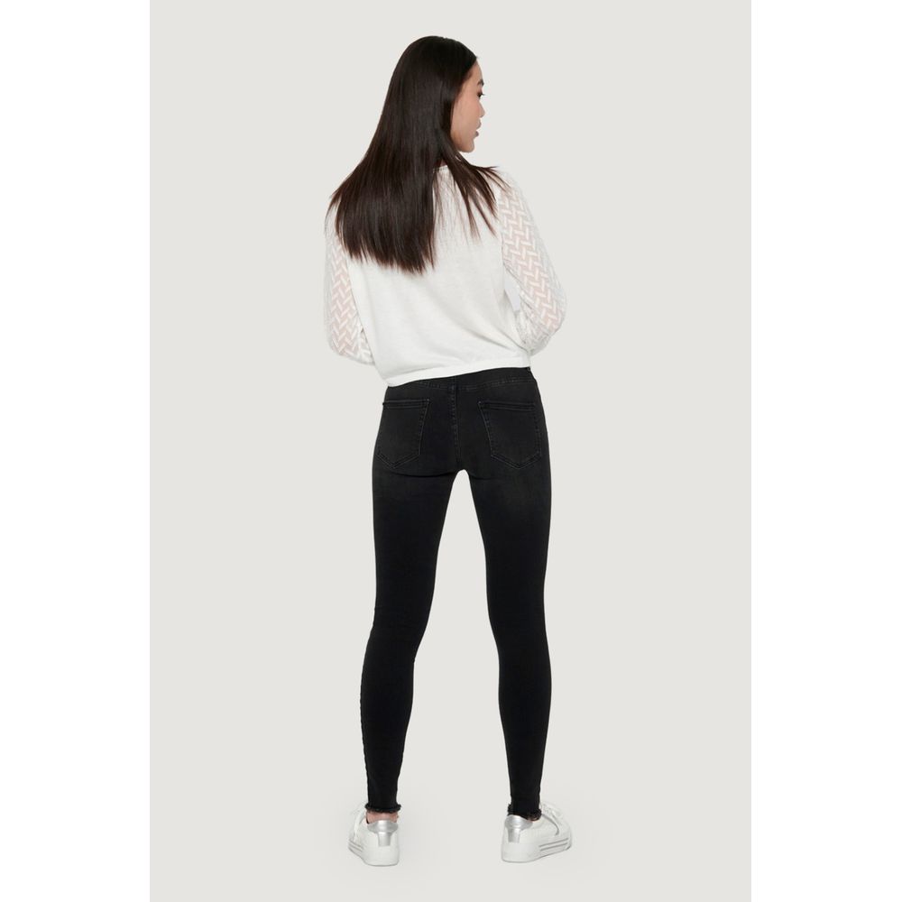 Black Cotton Jeans & Pant