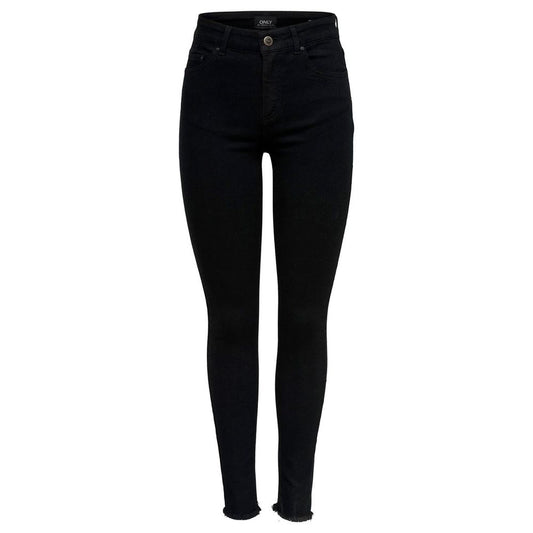 Black Cotton Jeans & Pant