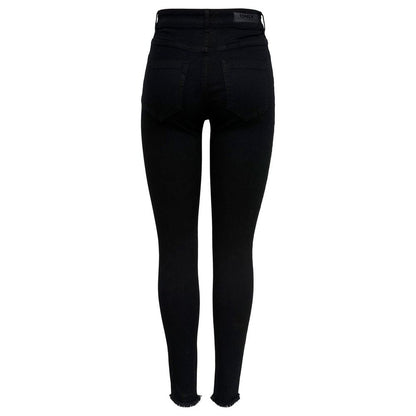 Black Cotton Jeans & Pant