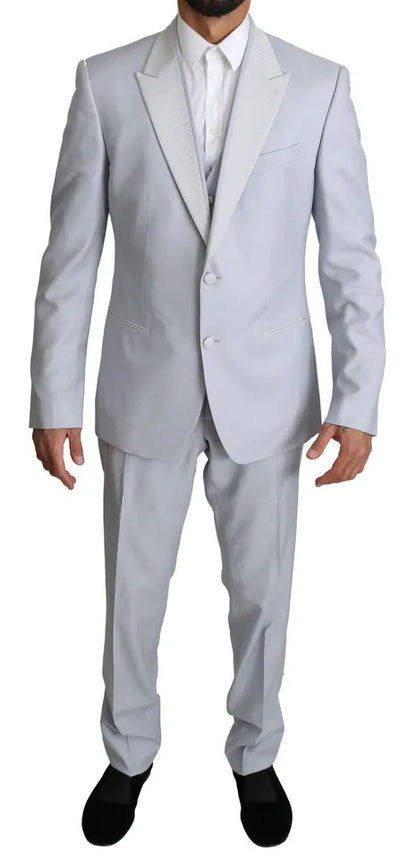 Light Blue Wool 3 Piece SICILIA Suit