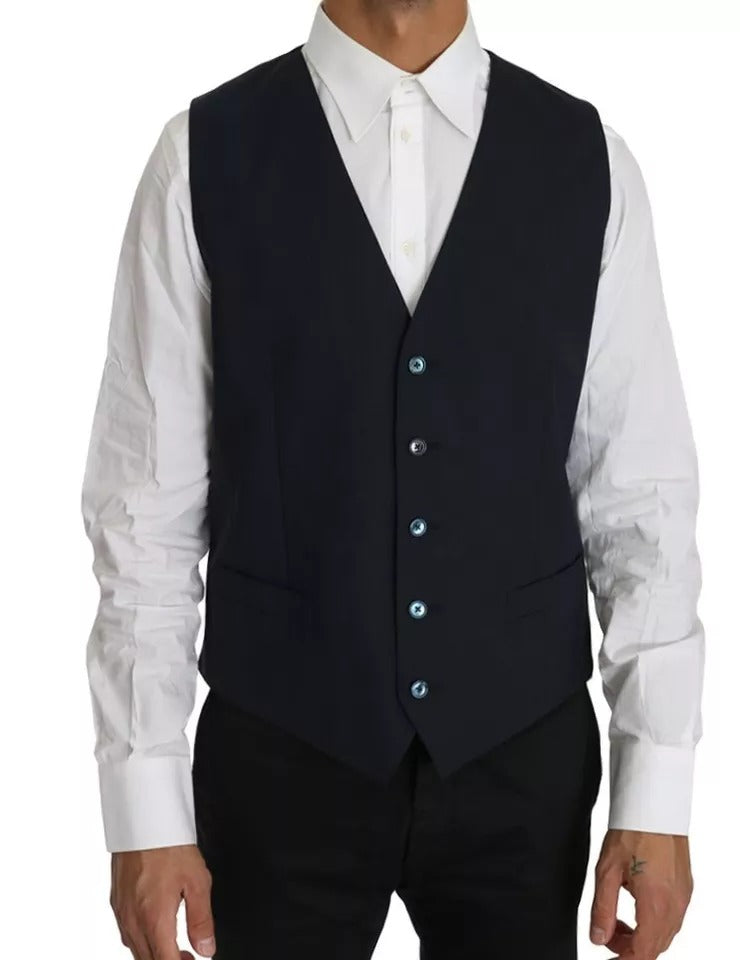 Blue Wool MARTINI Blazer Vest 2 Piece