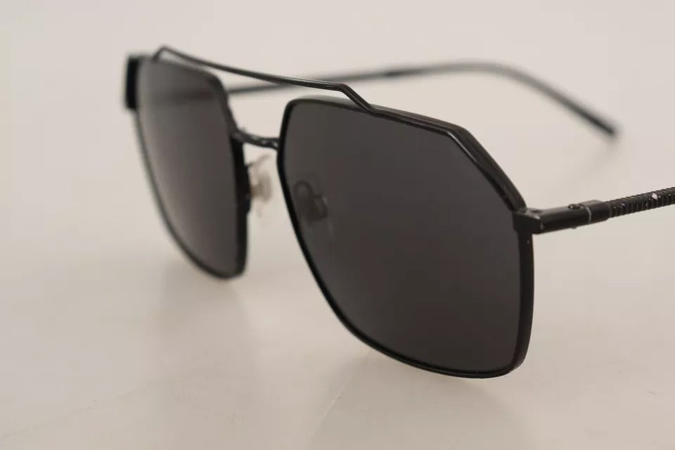 DG2250 Black Metal Full Rim Square Eyewear Sunglasses