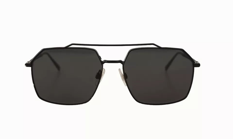 DG2250 Black Metal Full Rim Square Eyewear Sunglasses