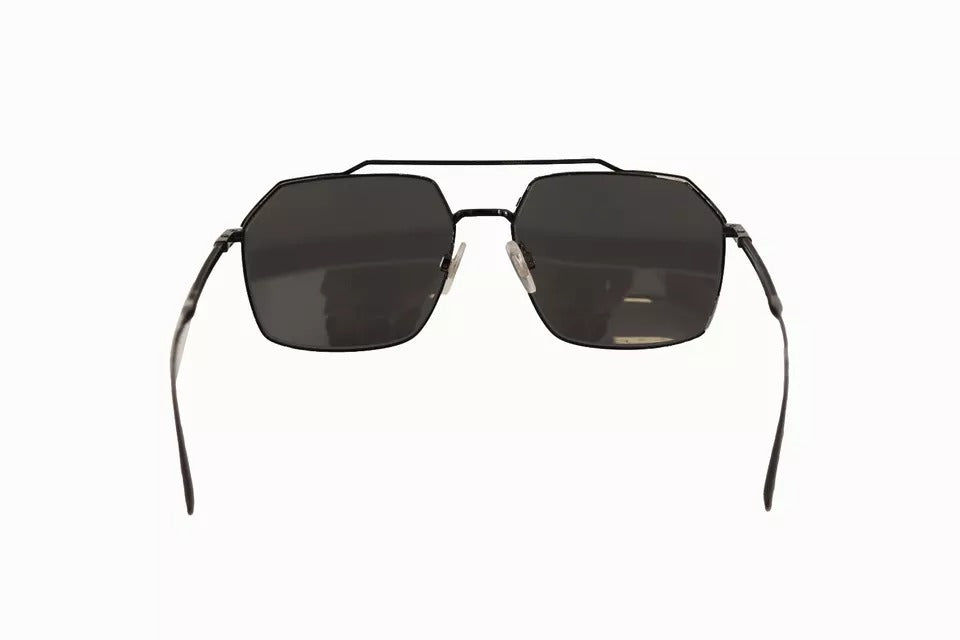 DG2250 Black Metal Full Rim Square Eyewear Sunglasses