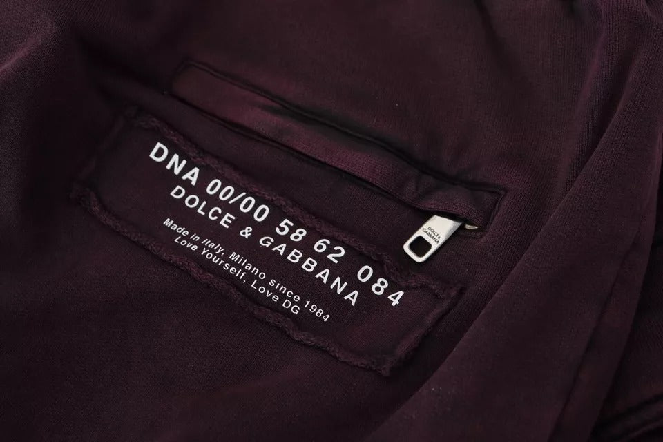 Bordeaux Cotton Cargo Jogger Sweatpants Pants