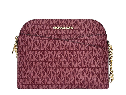 Jet Set Medium X Dome PVC Crossbody Bag Oxblood