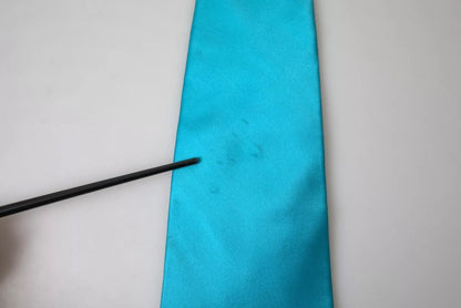 Light Blue 100% Silk Wide Mens Necktie